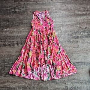 Ro's Garden - Floral Pink Maxi Dress